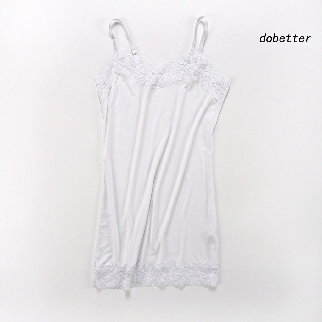 Áo Hai Dây Cổ Chữ V Phối Ren Mỏng Co Giãn Màu Sắc Trơn Quyến Rũ Cho Nữ