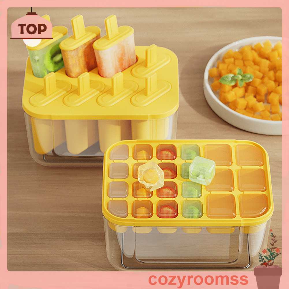 Khuôn Làm Kem / Tráng Miệng Có Nắp Đậy An Toàn Thực Phẩm