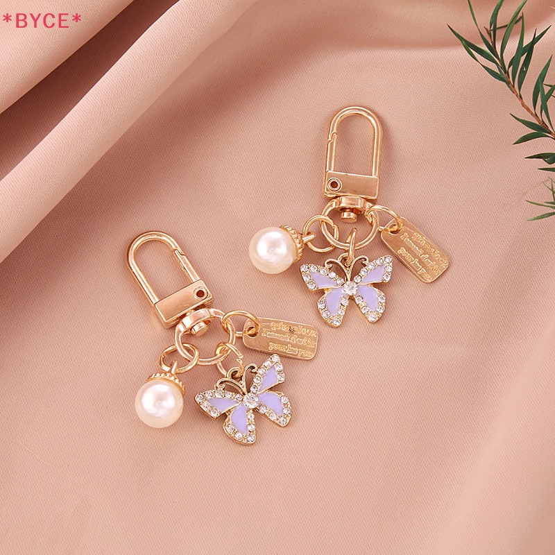 Móc Khóa Hình Bướm Bằng Kim Loại Đính Đá Thời Trang Mới