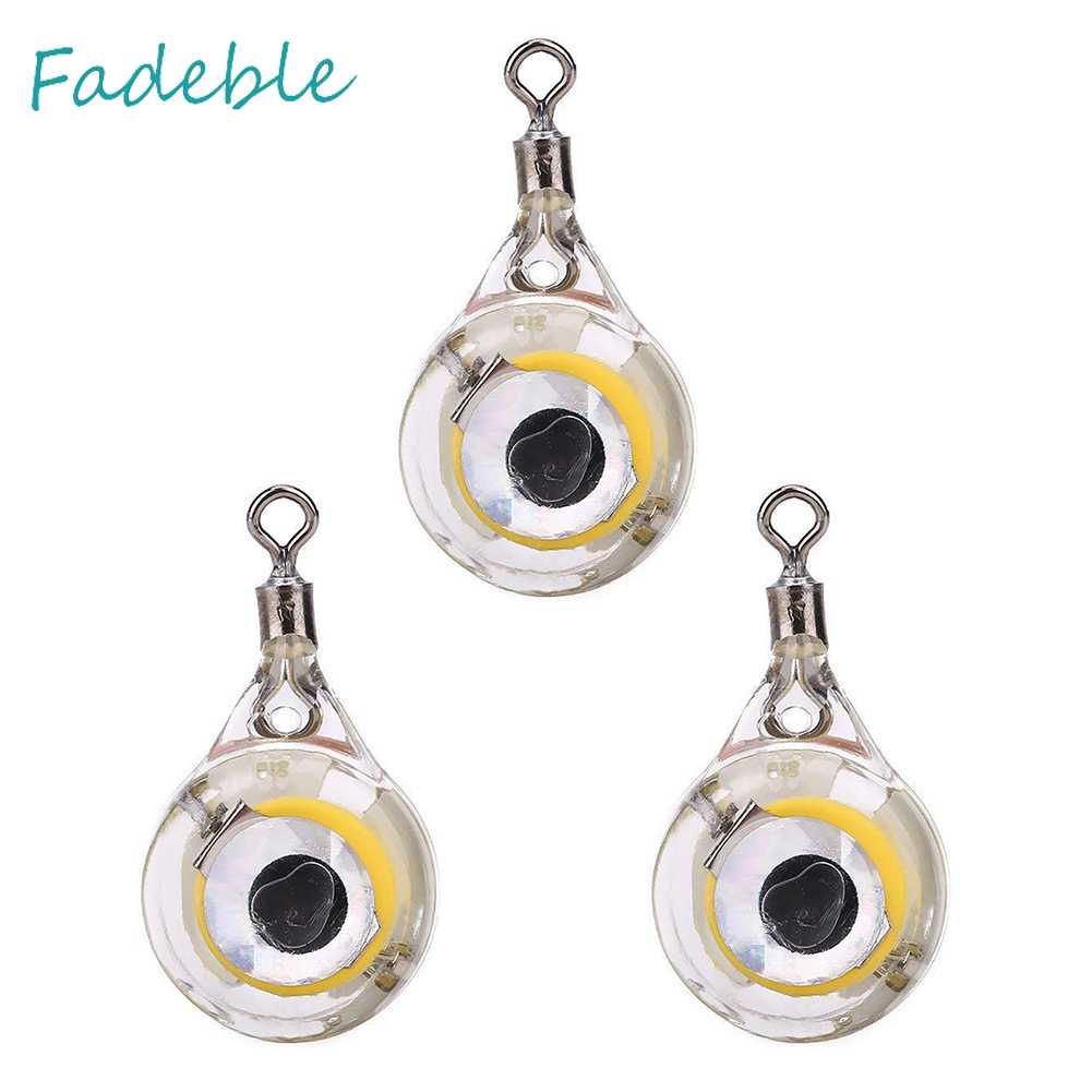 Set 3 Mồi Giả Nhử Cá Hình Con Mực Có Đèn LED