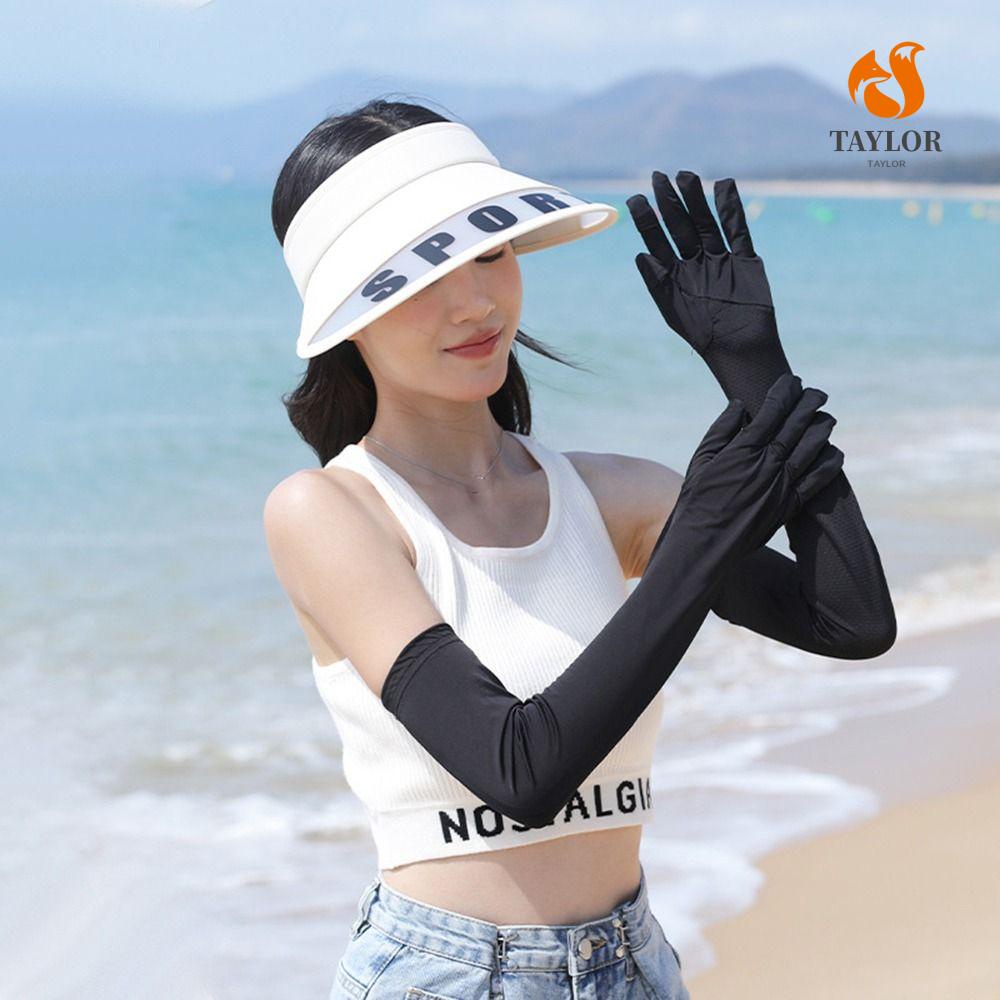 Găng Tay Thể Thao Dài Bằng Lụa Lạnh TAYLOR1 Cho Nữ