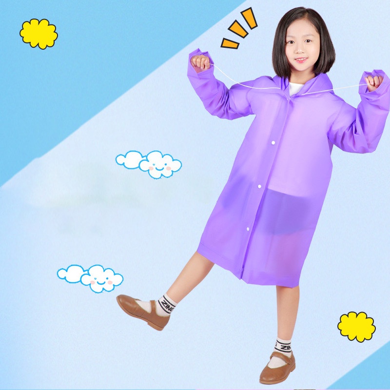 Deukio Áo Mưa Bằng EVA Dày Dặn Họa Tiết Hoạt Hình Dễ Thương Cho Bé