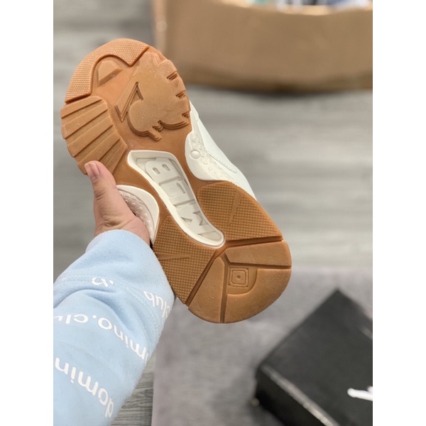 Giày thể thao nam nữ mlb NY nam nữ màu trắng đế nâu hot 2022, Giày sneaker độn đế tăng chiều cao cao cấp full box