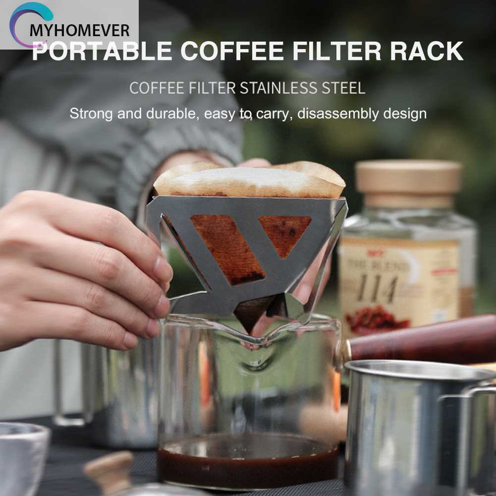 Cốc Lọc Cà Phê Bằng Thép Không Gỉ Thiết Kế Nhỏ Gọn Tiện Dụng