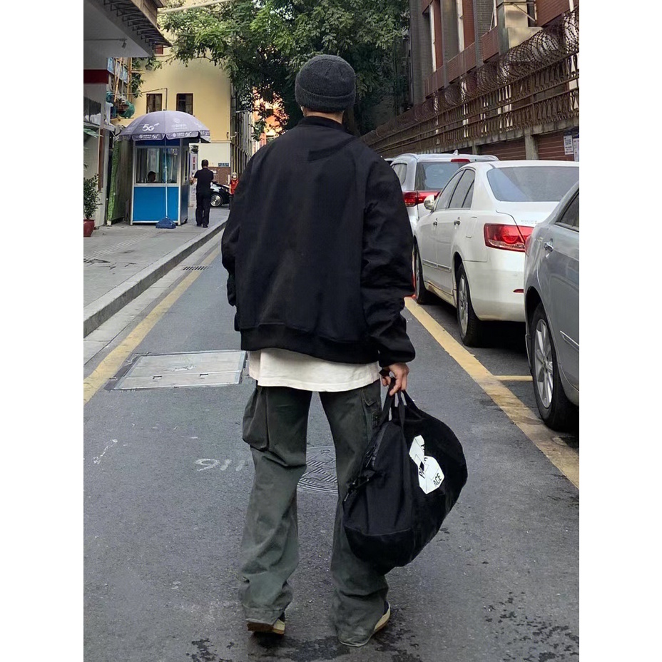 Áo Khoác Bomber Dáng Rộng Phong Cách Thời Trang Đường Phố Mỹ Hàng Mới 2023