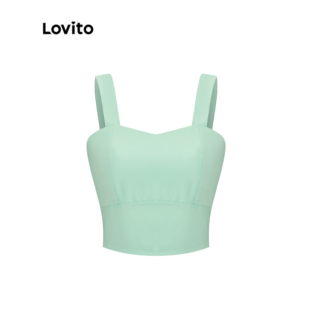 Bộ đồ quần dài trơn Lovito phối khóa bên hông cho nữ L54ED135 (xanh lá)