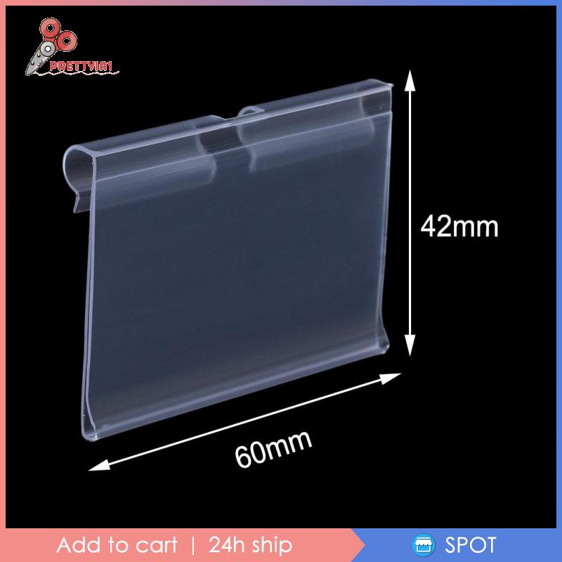 [Prettyia1] Set 2 Giá Đỡ Nhãn Màu Trong Suốt Kích Thước 60x42mm