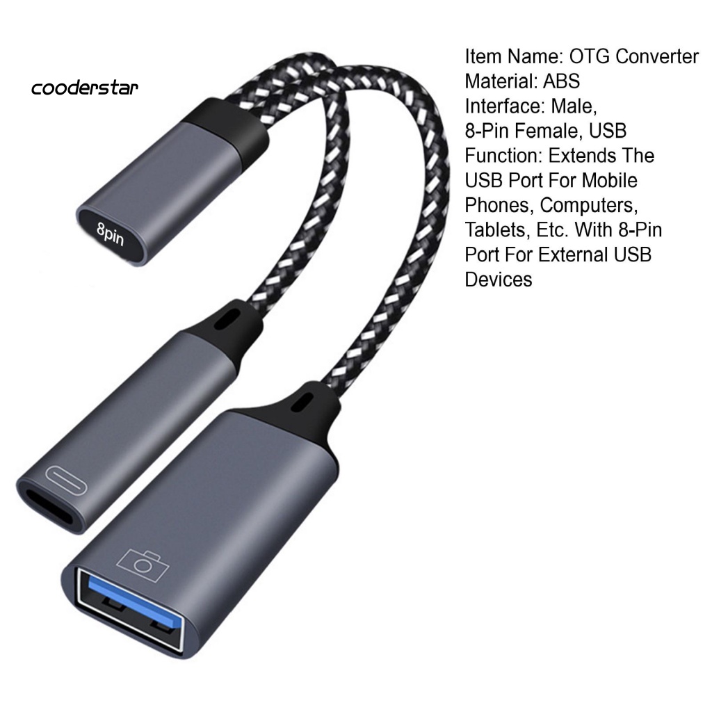 Cáp Chuyển Đổi 8 Pin Độ Ổn Định Cao Chuyên Dụng Cho Điện Thoại / Máy Tính