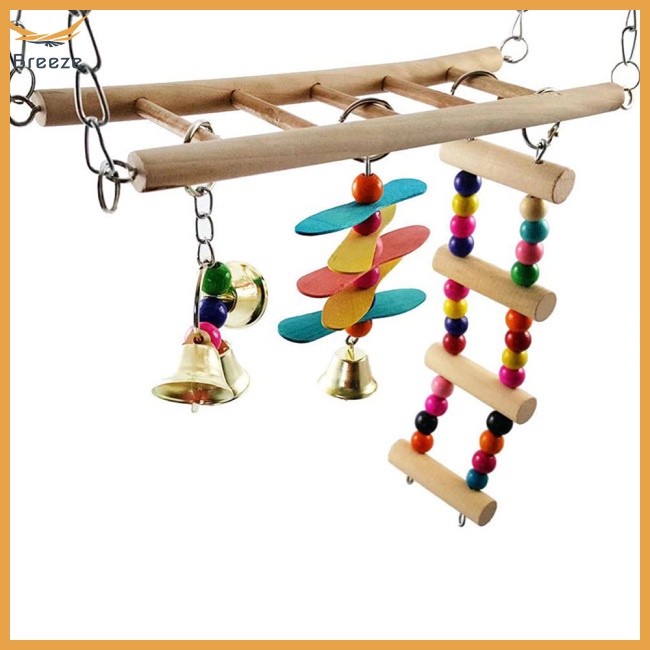 Thang Gỗ Đồ Chơi Cho Chim Gặm Leo Trèo