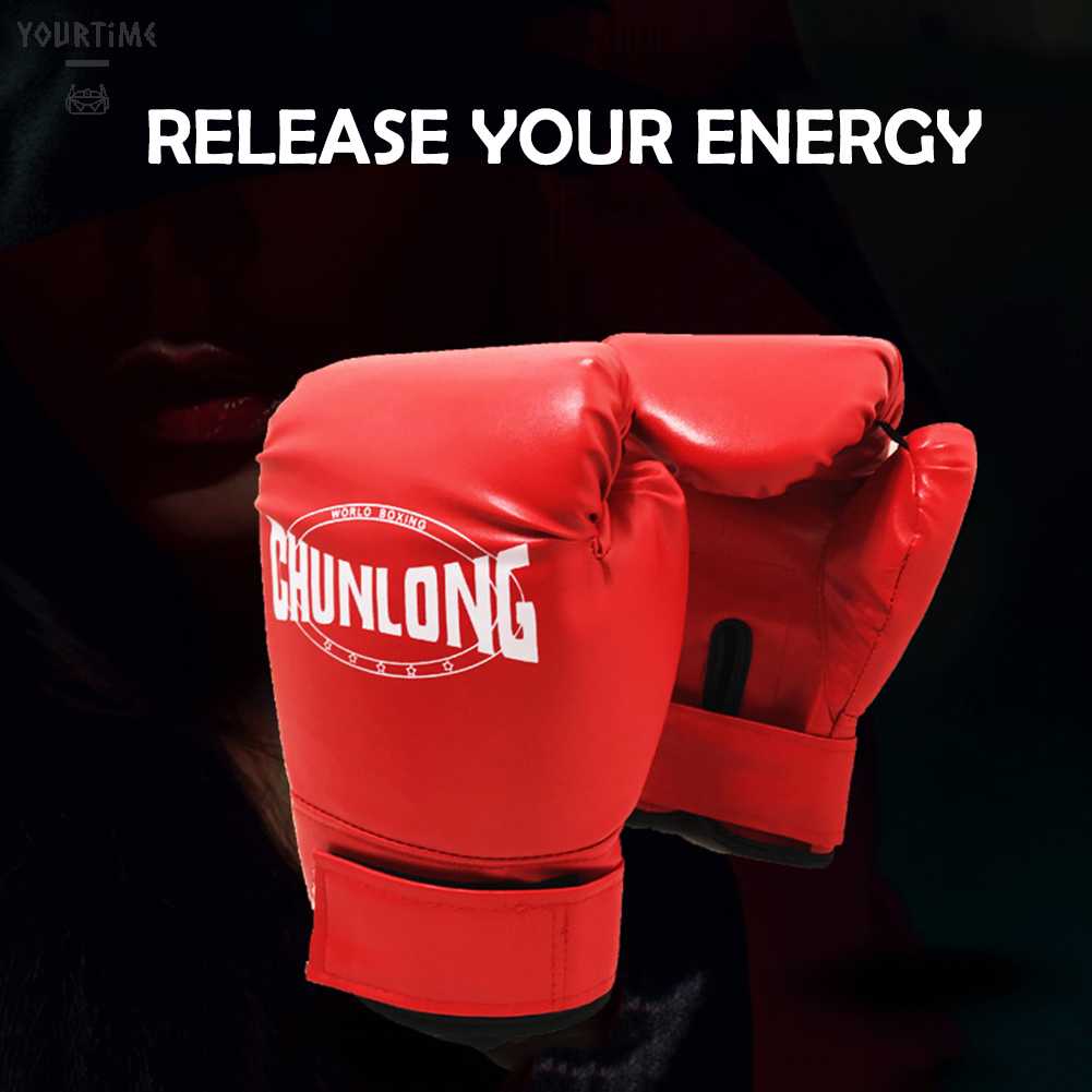 Set 2 Găng Tay Đấm Bốc / Muay Thái Bằng Da PU Chất Lượng Cao