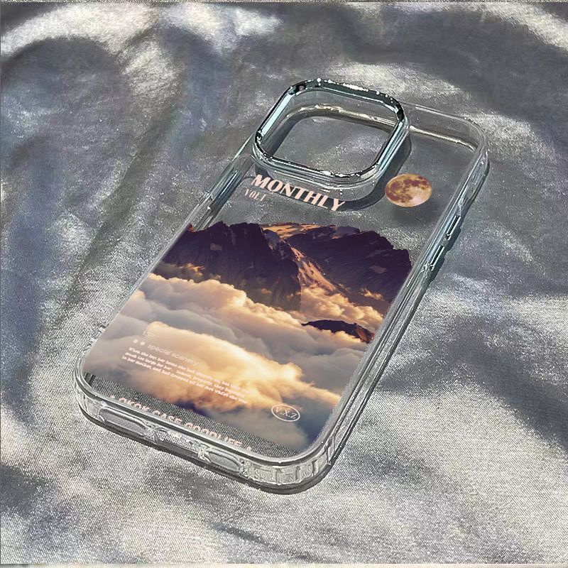 ✅Ốp Điện Thoại Mềm Chống Sốc Họa Tiết Núi Tuyết Cho Iphone 13 7 8 Max 1211 14 Pro