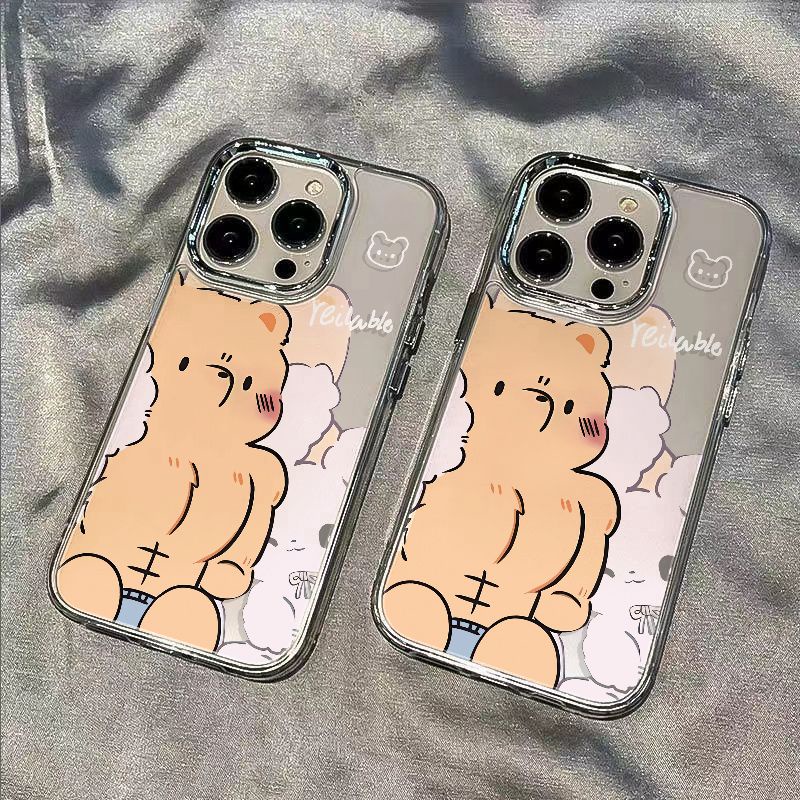 ✅Ốp Điện Thoại Mềm Chống Sốc In Hình Gấu Thỏ 13 Kiểu Đơn Giản Cho iPhone 11714 Pro 12Xs 8