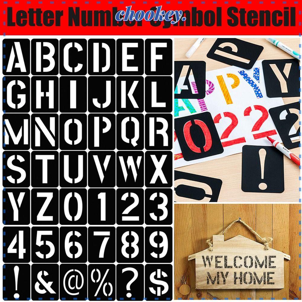 CHOOKEY Bộ 42 Khuôn Dập Nổi Họa Tiết Chữ Cái Và Số Trang Trí Đồ Thủ Công