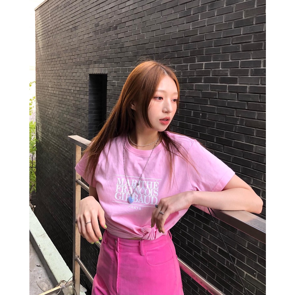 Áo Thun Tay Ngắn In Hình Marithe Niche jennie Thời Trang Mùa Hè 2023 Phong Cách Hàn Quốc Cho Nữ