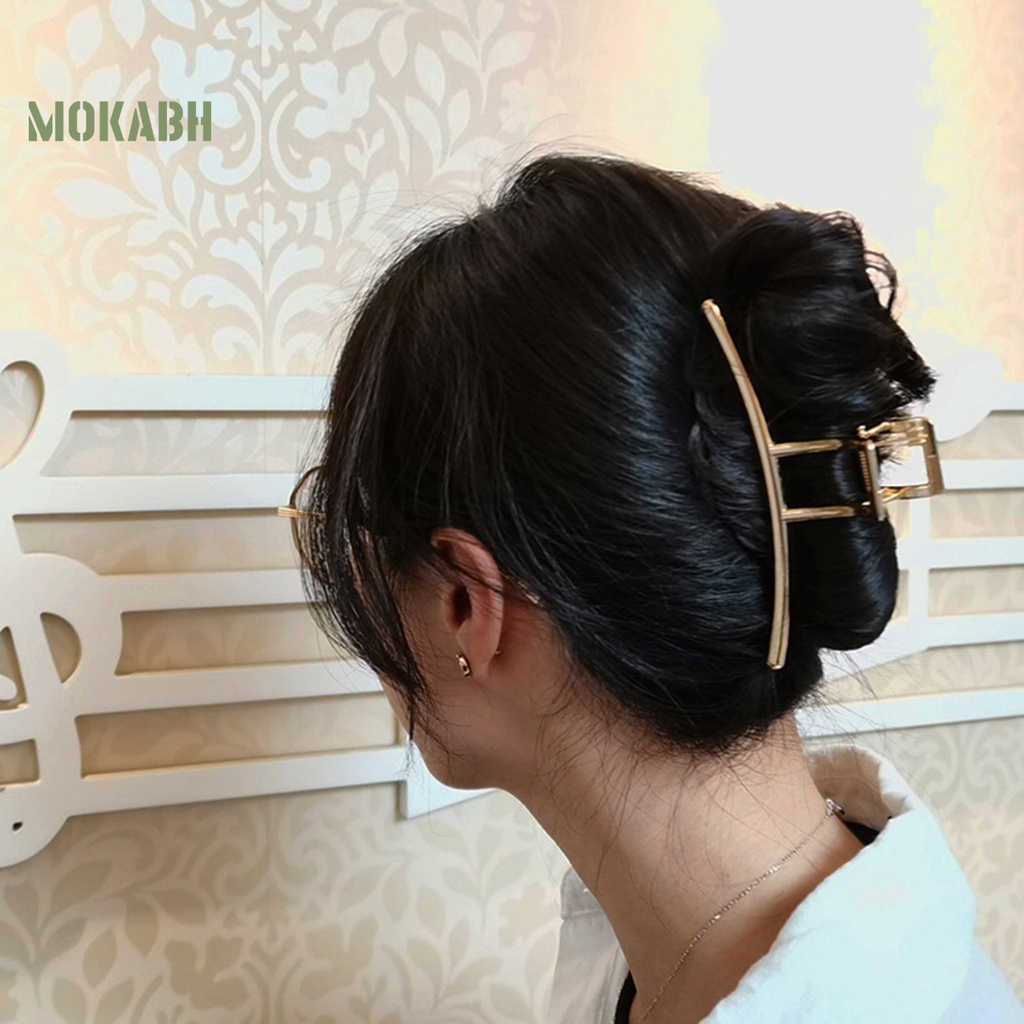 Kẹp Tóc Hình Bướm Màu Trơn Chống Trượt Mạ Điện Thời Trang Dành Cho Nữ