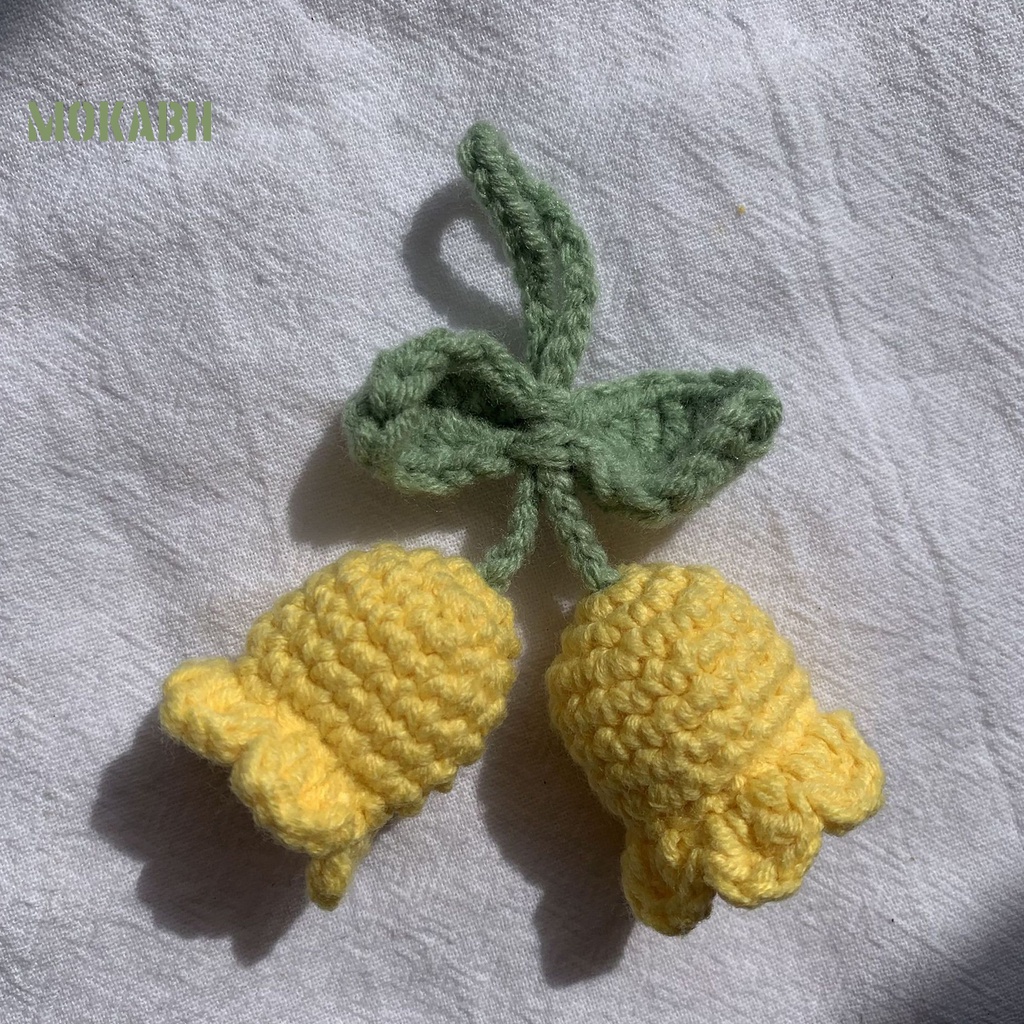 [Mok Abh] Móc Khóa Dệt Tay Hình Hoa Tinh Tế Phong Cách Bohemian Quyến Rũ