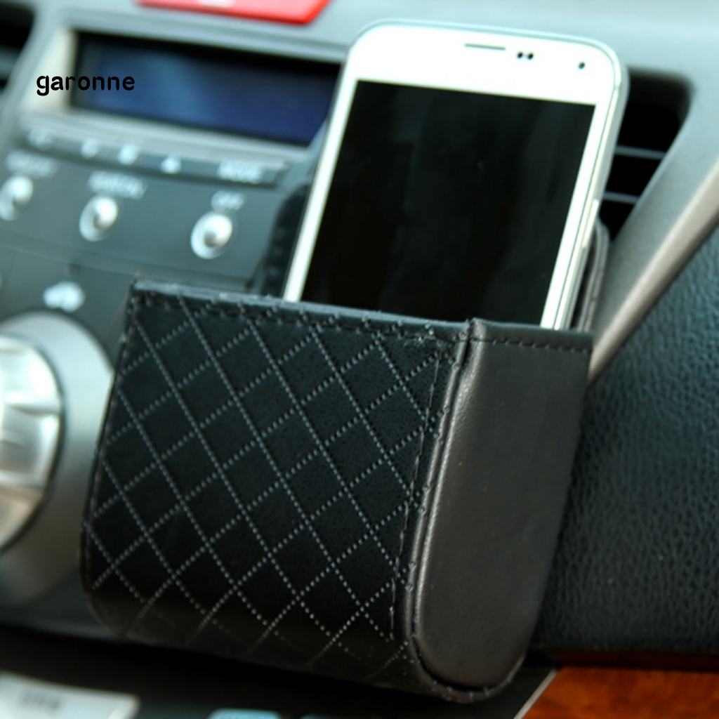 Giỏ Giả Da Đựng Vật Dụng Gắn Khe Điều Hòa Xe Hơi