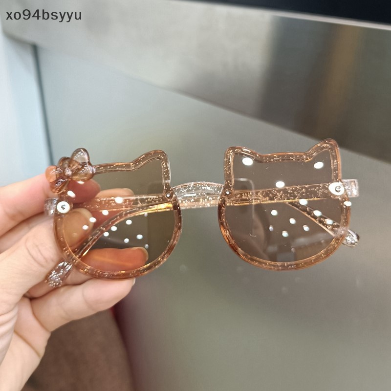 Kính Mát Xo94Bsyu Hình Mèo Kitty Chống Tia UV Thời Trang Mùa Hè Cho Bé