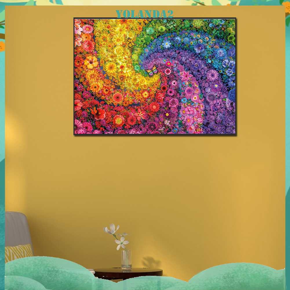 Tranh Đính Đá Kim Cương Toàn Bộ 5D DIY Hình Vẽ Hoa Trang Trí Nhà Cửa