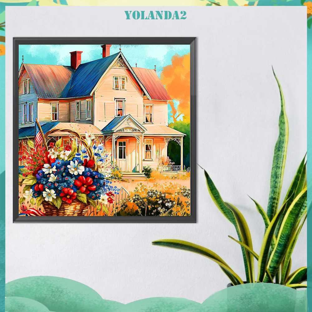 Tranh Đính Đá Kim Cương Toàn Bộ 5D DIY Hình Vẽ Hoa Trang Trí Nhà Cửa