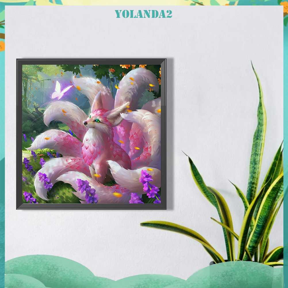 Bộ Tranh Đính Đá 5D Họa Tiết Chú Cáo Độc Đáo DIY Dùng Trang Trí Nhà Cửa