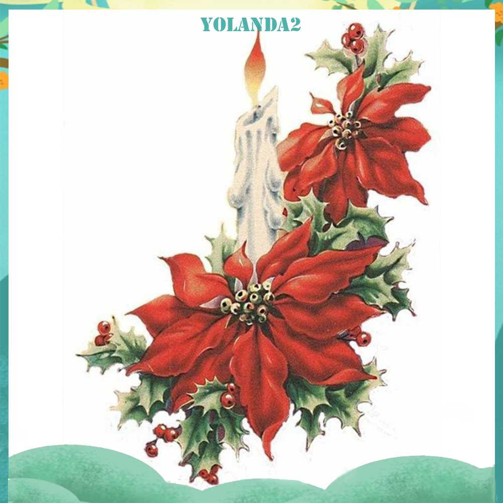 Tranh Đính Đá Kim Cương Toàn Bộ 5D DIY Hình Vẽ Hoa Nến