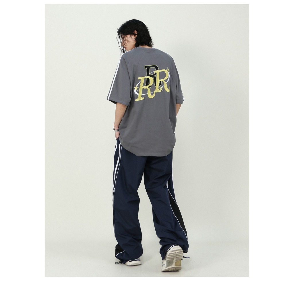 Quần Dài Thể Thao Dáng Rộng Phối Màu Sắc Bắt Mắt Phong Cách Retro