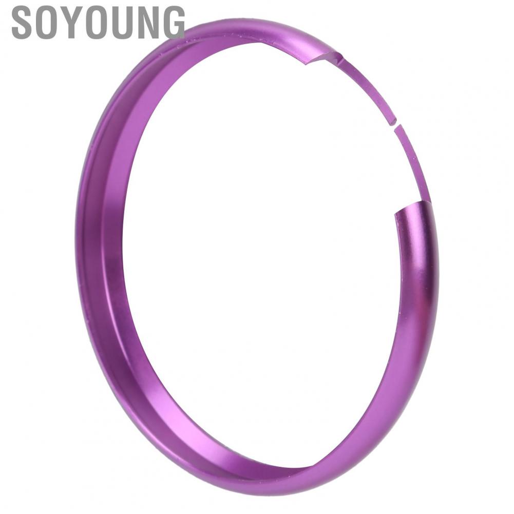Soyoung Car  Key Fob Decorative  Trim Purple Aluminum Replacement for MINI R55 R56 R57 R58 R59 R60 2008‑on