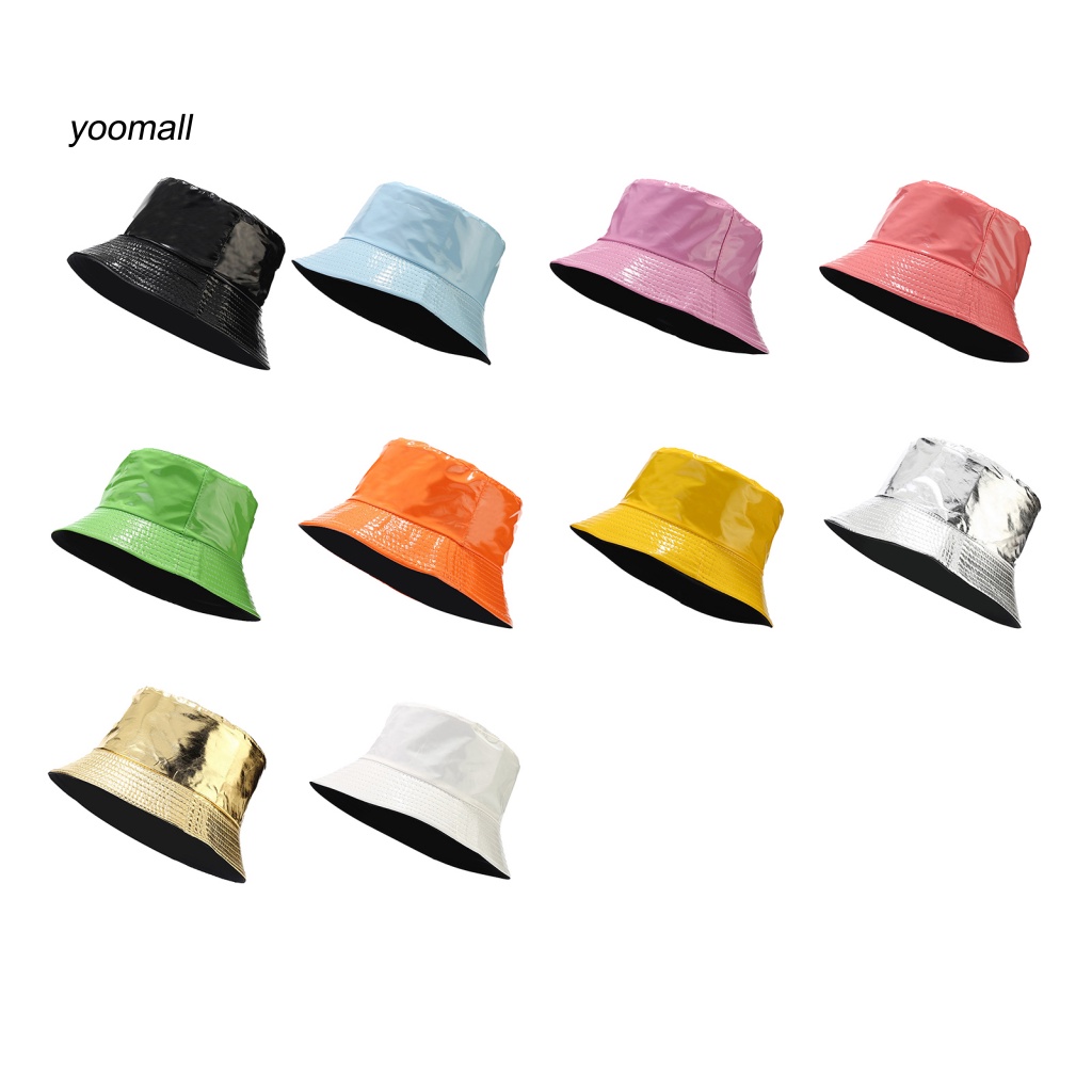 Mũ Tai Bèo Chống Nắng Mùa Hè Hai Mặt Màu Trơn Có Thể Gập Lại Cho Nam Và Nữ