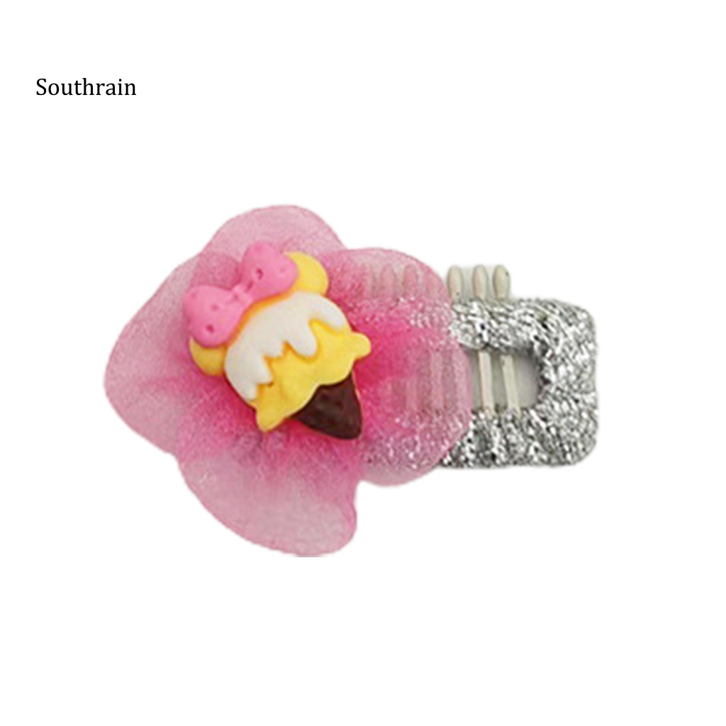 Kẹp Tóc Trang Trí Hình Cây Kem Hoạt Hình Siêu Nhẹ Không Gây Kích Ứng Bằng Thép Titan Dễ Sử Dụng Cho Thú Cưng