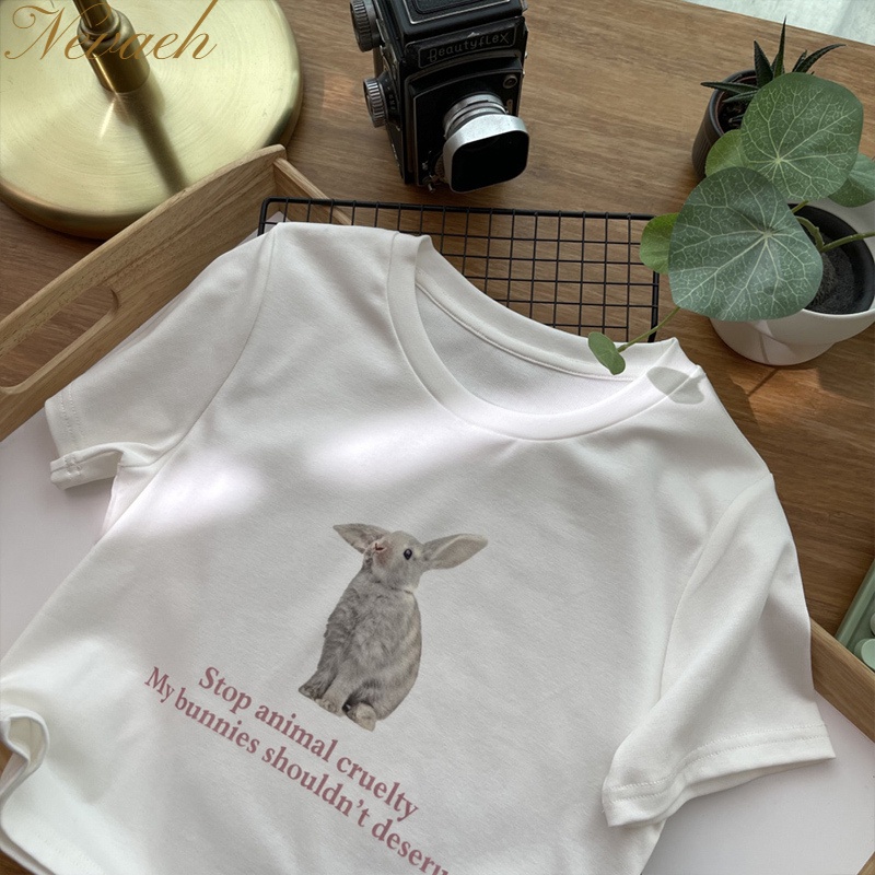 Áo Thun Tay Ngắn Cổ Tròn In Hình Thời Trang Mùa Hè Mới Cho Nữ