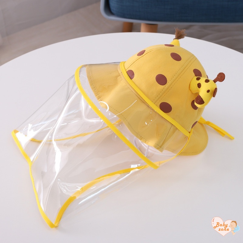 Nón Tai Bèo Chống Sương Mù Xuân Hè Mẫu Mới Hình Hươu Cao Cổ Có Thể Tháo Rời Cho Bé Gái