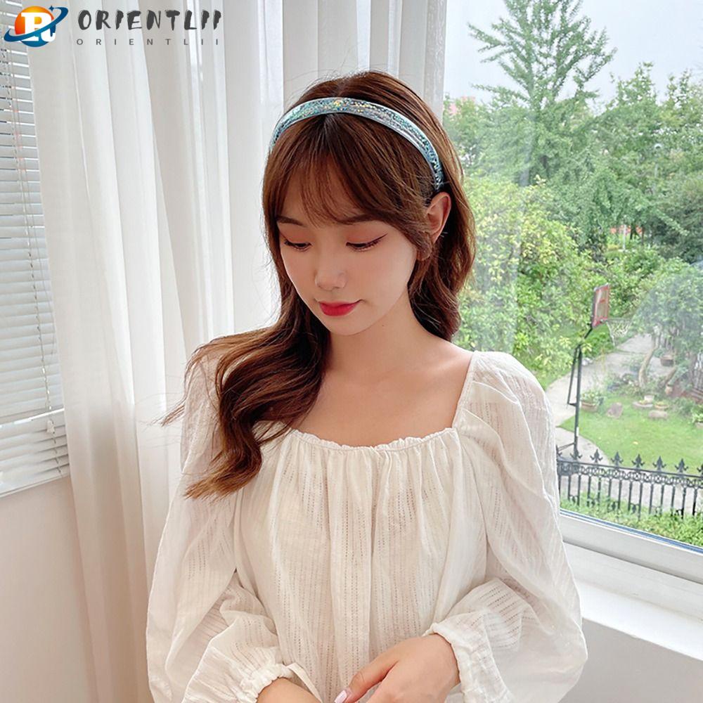 Băng Đô Trong Suốt Đính Kim Tuyến Lấp Lánh Thời Trang Cho Bé Gái