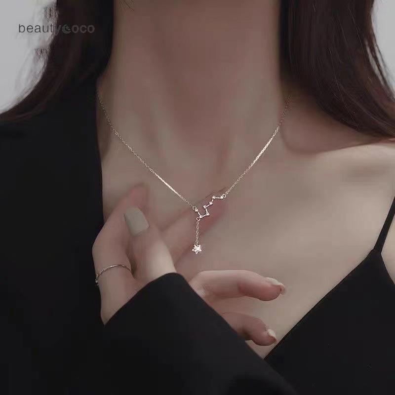 beautycoco🍊Vòng cổ bạc 925 cao cấp mặt hình ngôi sao sang trọng cho nữ
