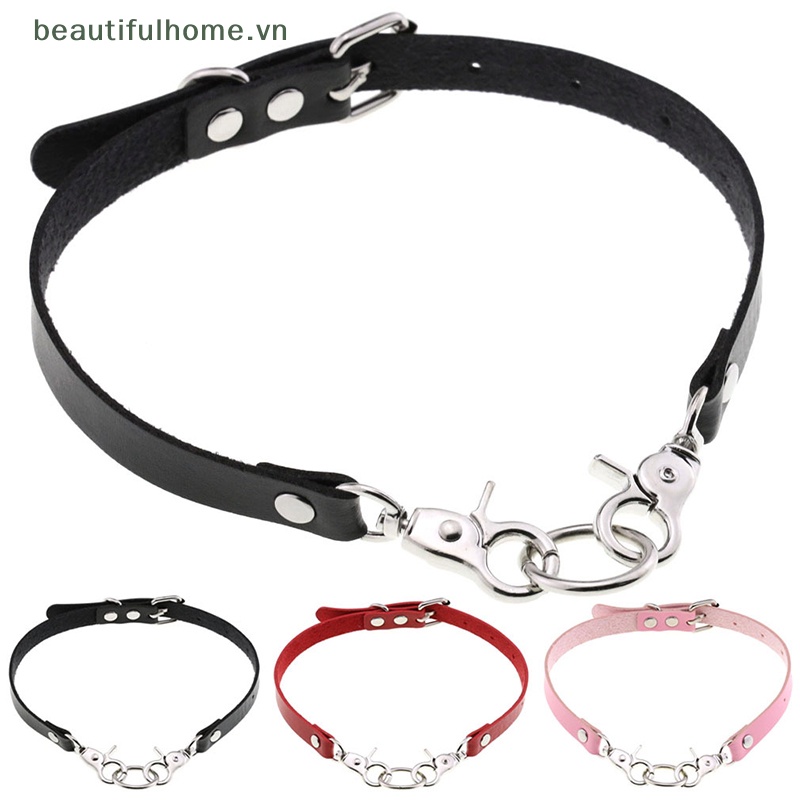 Vòng Cổ Choker Da Phong Cách Gothic Punk Cá Tính Cho Nam Nữ