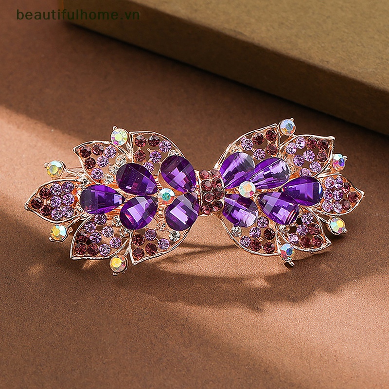 Kẹp Tóc Đính Đá Zircon Lấp Lánh Thời Trang Vintage