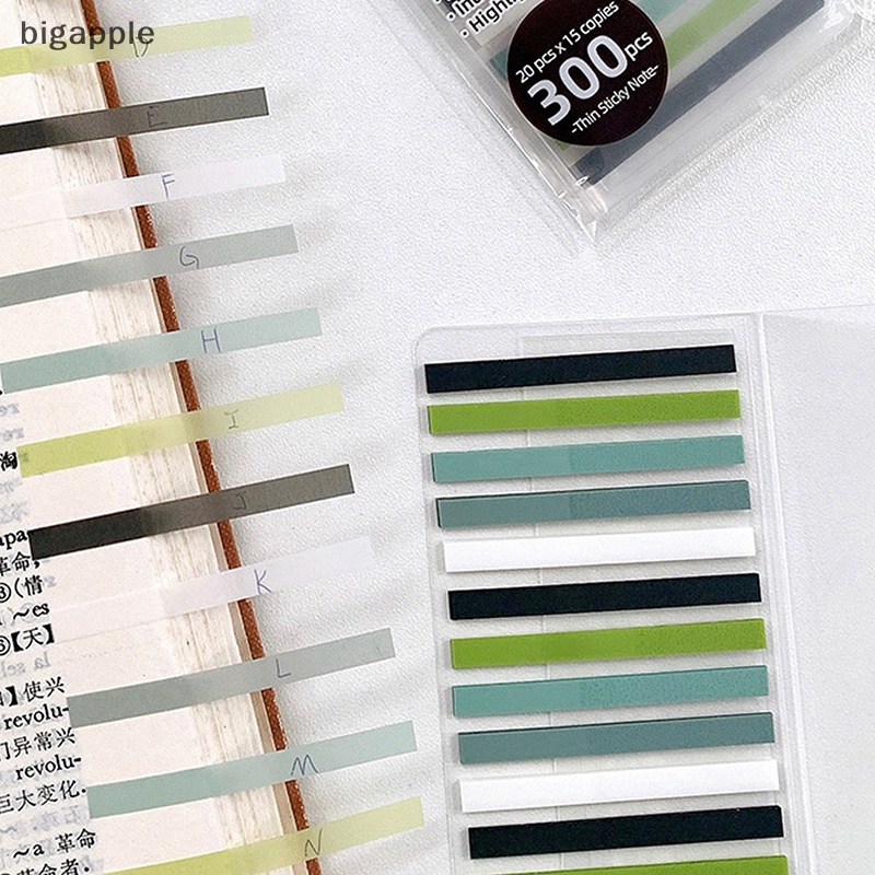 Bộ 300 Miếng Dán Ghi Chú Họa Tiết Lá Cờ Màu Dạ Quang Siêu Mỏng Tiện Dụng Cho Văn Phòng / Trường Học