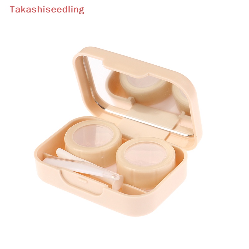 1 Bộ Hộp Đựng Kính Áp Tròng Có Gương Dễ Thương