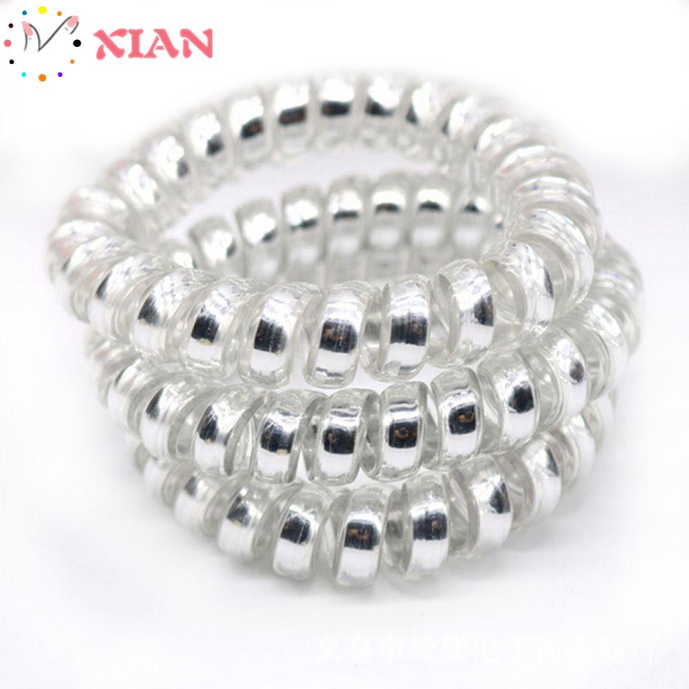 Xiantin Set 10 Dây Cột Tóc Đuôi Ngựa Đàn Hồi Cho Nữ Giá Đỡ