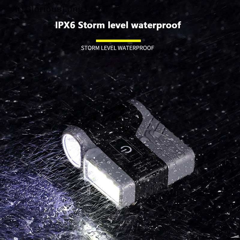 Đèn Led COB Cảm Ứng Nhiều Màu Sắc Gắn Mũ Lưỡi Trai Câu Cá Ban Đêm