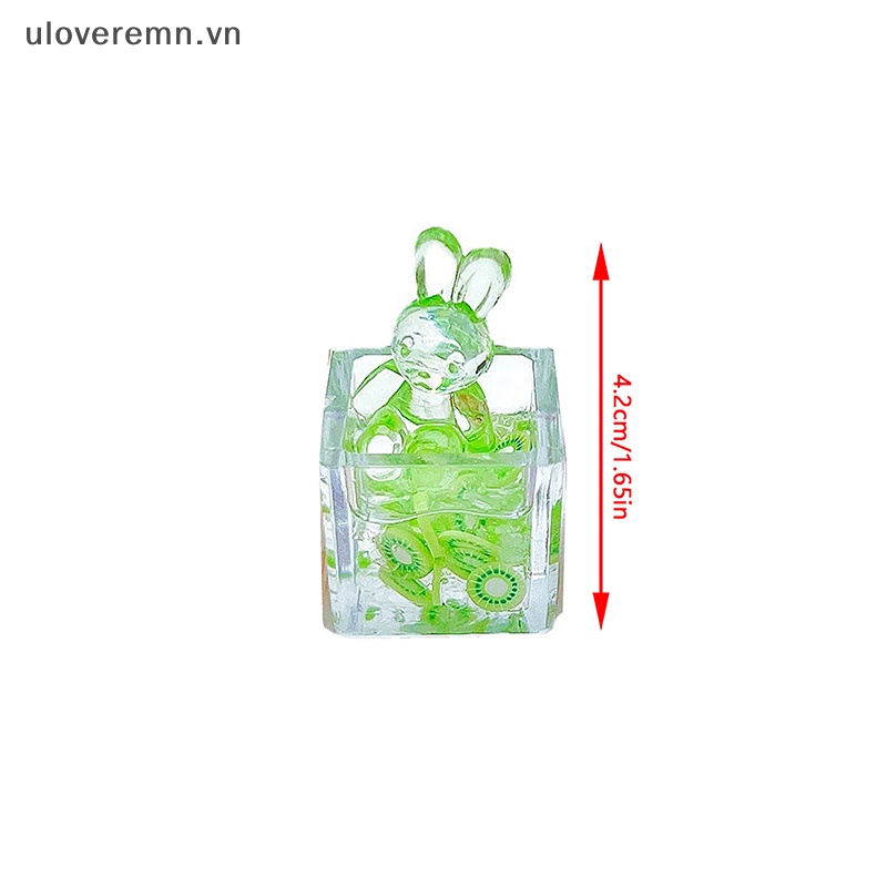 Bộ 2 Đồ trang trí Thỏ Bunny Hoạt Hình Phát Sáng Dùng Trang Trí Tiểu Cảnh