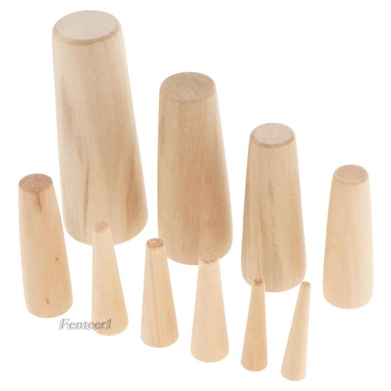 Bộ 10 Lỗ Bánh Răng Bằng Gỗ 7 Kích Cỡ Fenteer1