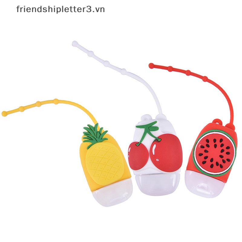 Bình Đựng Nước Rửa Tay Rỗng Mini 30ml Có Nắp Đậy Tháo Rời Được Họa Tiết Trái Cây