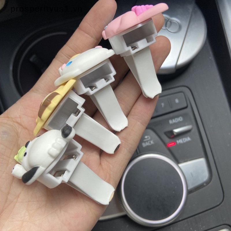 [prosperityus1] Kẹp Khuếch Tán Hương Thơm Xe Hơi Họa Tiết Hoạt Hình Melody Cinnamoroll Kuromi Melody Đáng Yêu [VN]
