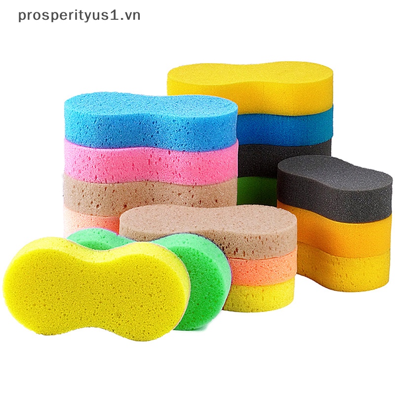 1 [Prosperityus] 3 Mút Rửa Xe Hơi Mật Độ Cao Hình Tổ Ong 8 Hình Dạng [VN]