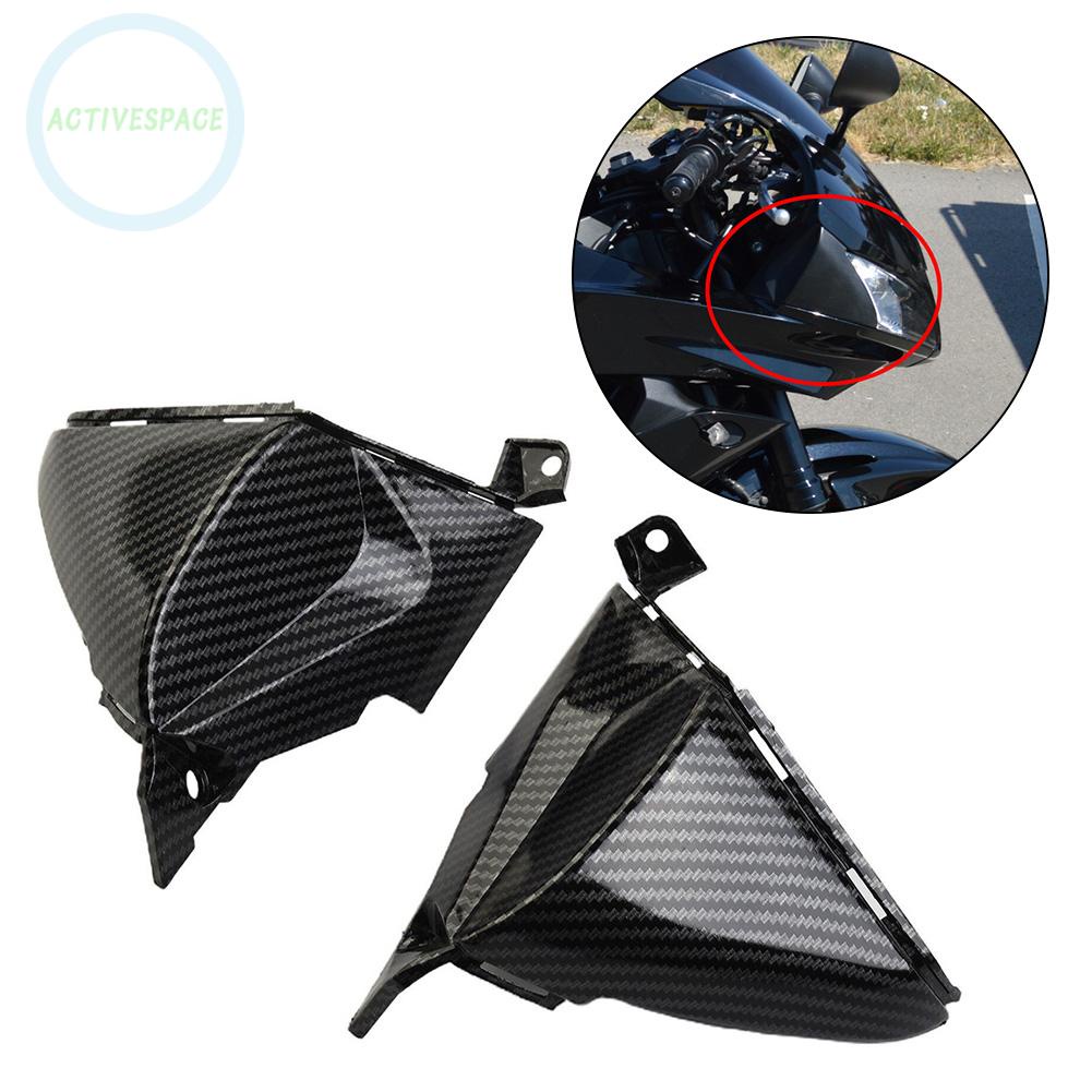 Set 2 Ốp Đèn Pha Bằng Sợi Carbon ABS Độ Bền Cao