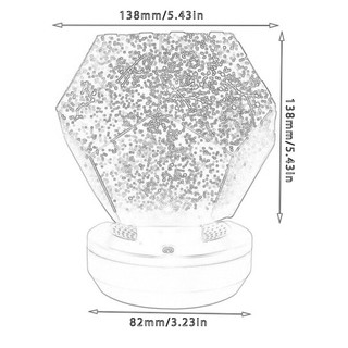 Romantic LED Starry Night Lamp 3D Star Projector Light For Bedroom Decor