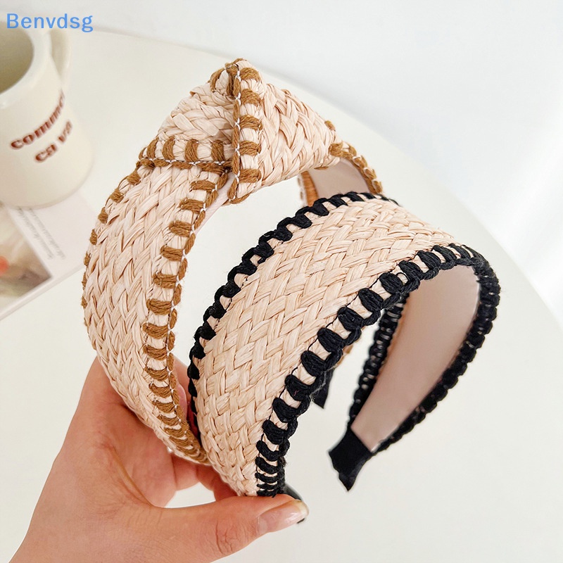 Băng Đô Rơm Đan Phong Cách Bohemian Thanh Lịch Dành Cho Nữ