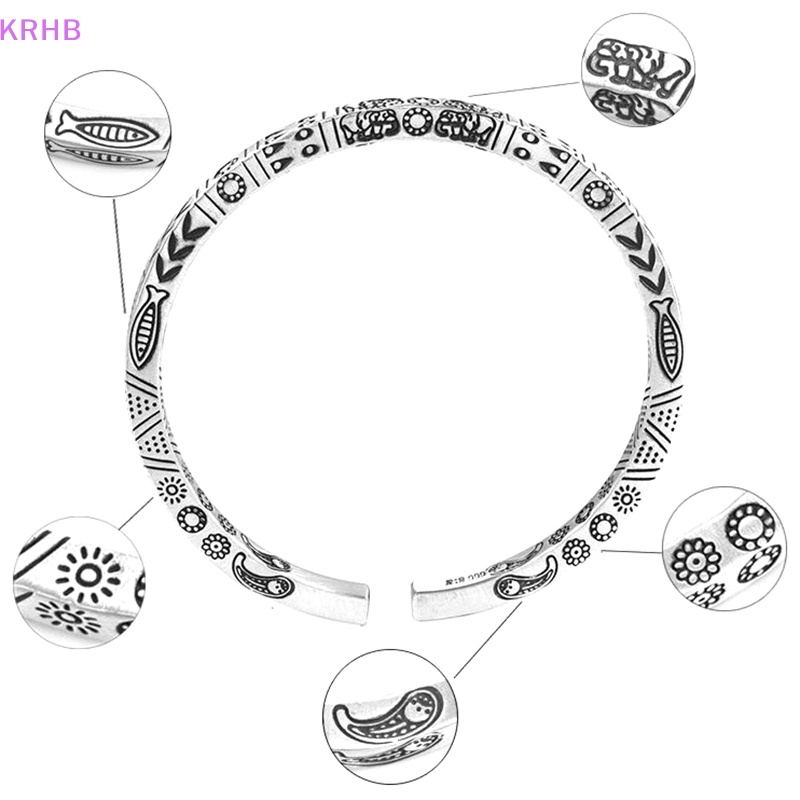 Vòng Tay Dạng Xoắn Bằng Bạc Phong Cách Boho Thời Trang Cho Nam Và Nữ Mới
