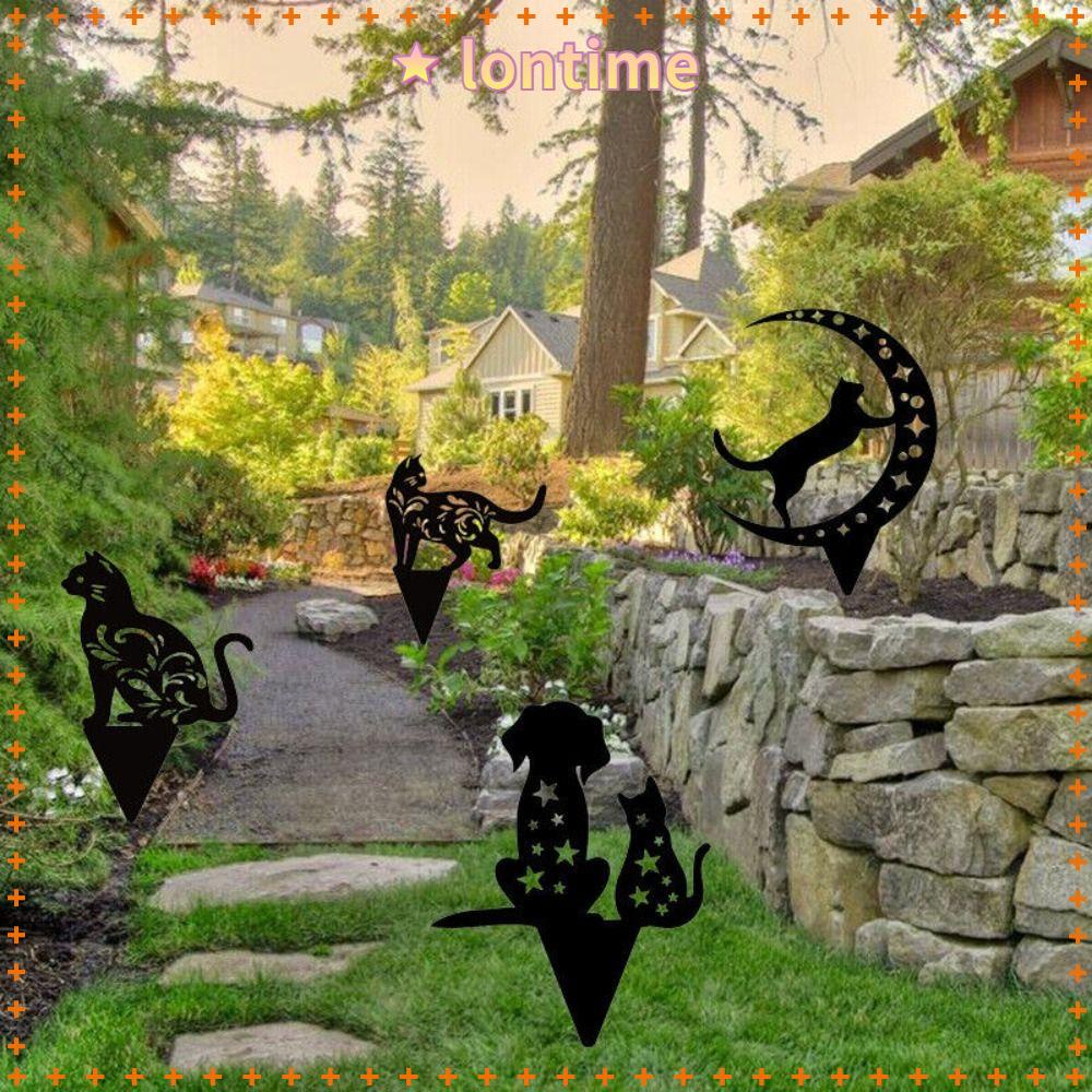 Phụ Kiện Trang Trí Vườn Hình Mèo Bằng Acrylic Nghệ Thuật